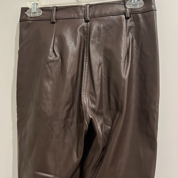 Chocolate Brown Faux Leather Pants by Fashion Nova - Picture 3 of 8